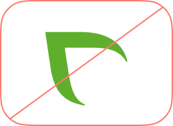 пример неправильного использования логотипа